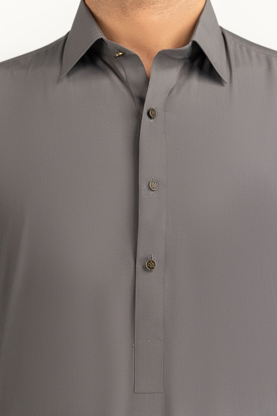 Caramel Cotton 2-Piece Kurta Set | Mandarin Collar