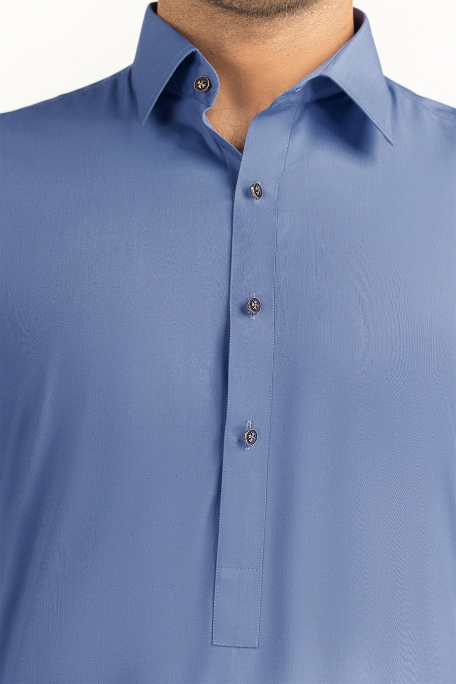 Caramel Cotton 2-Piece Kurta Set | Mandarin Collar