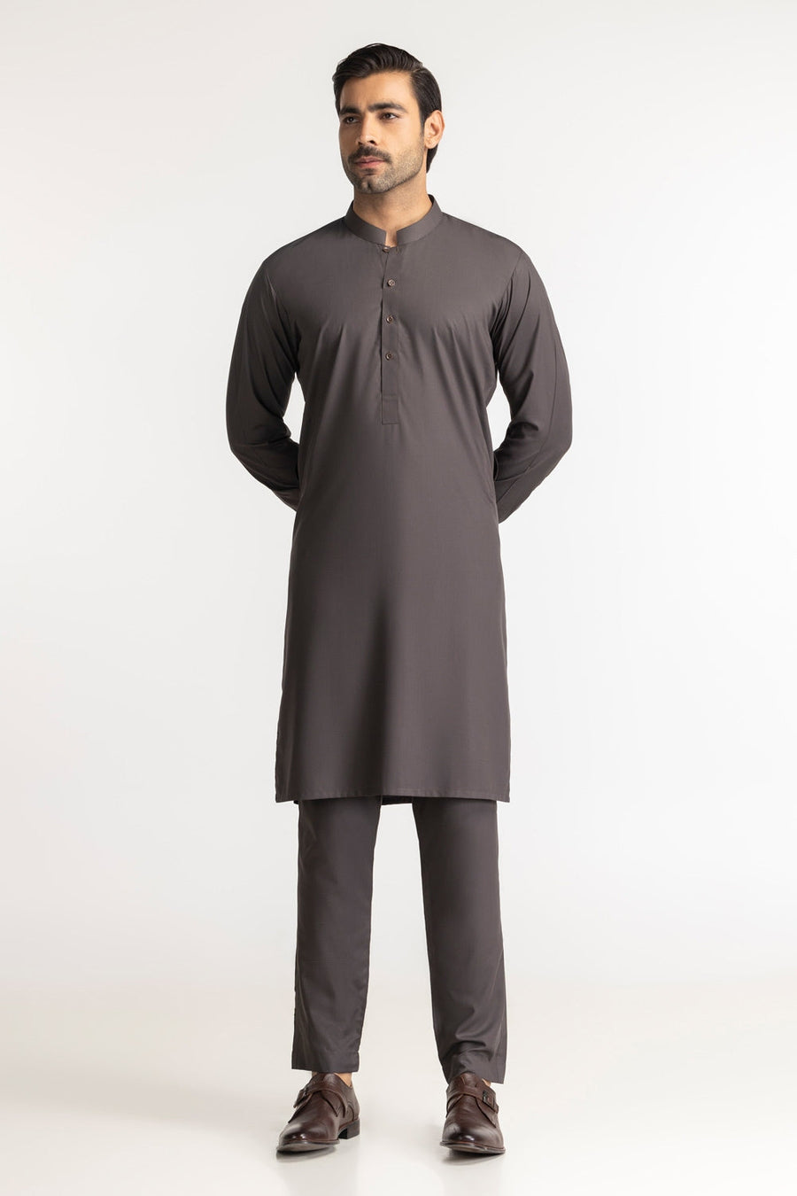 Ivory Cotton 2-Piece Men's Salwar Kameez | Relaxed Fit