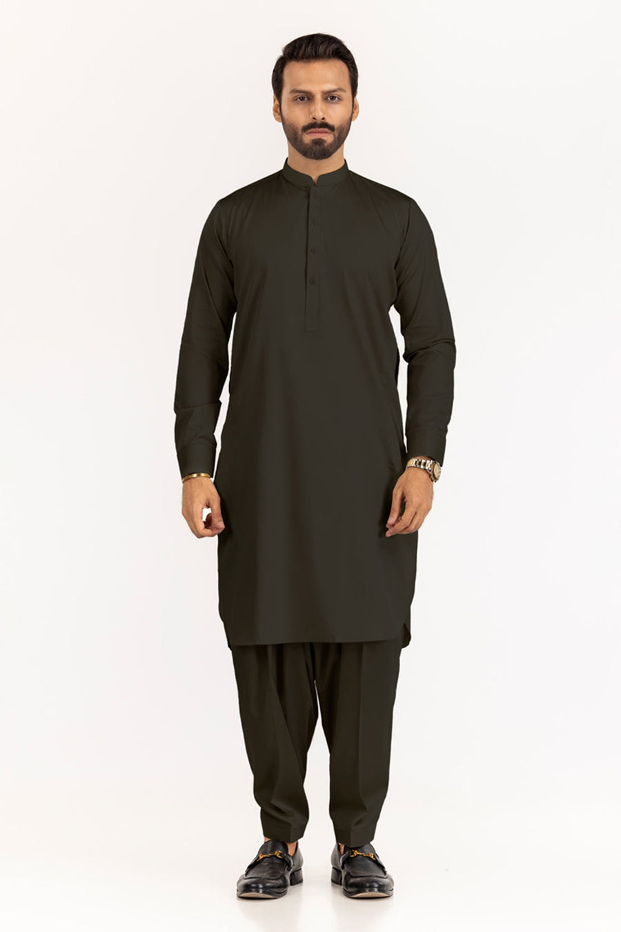 Ivory Cotton 2-Piece Men's Salwar Kameez | Relaxed Fit