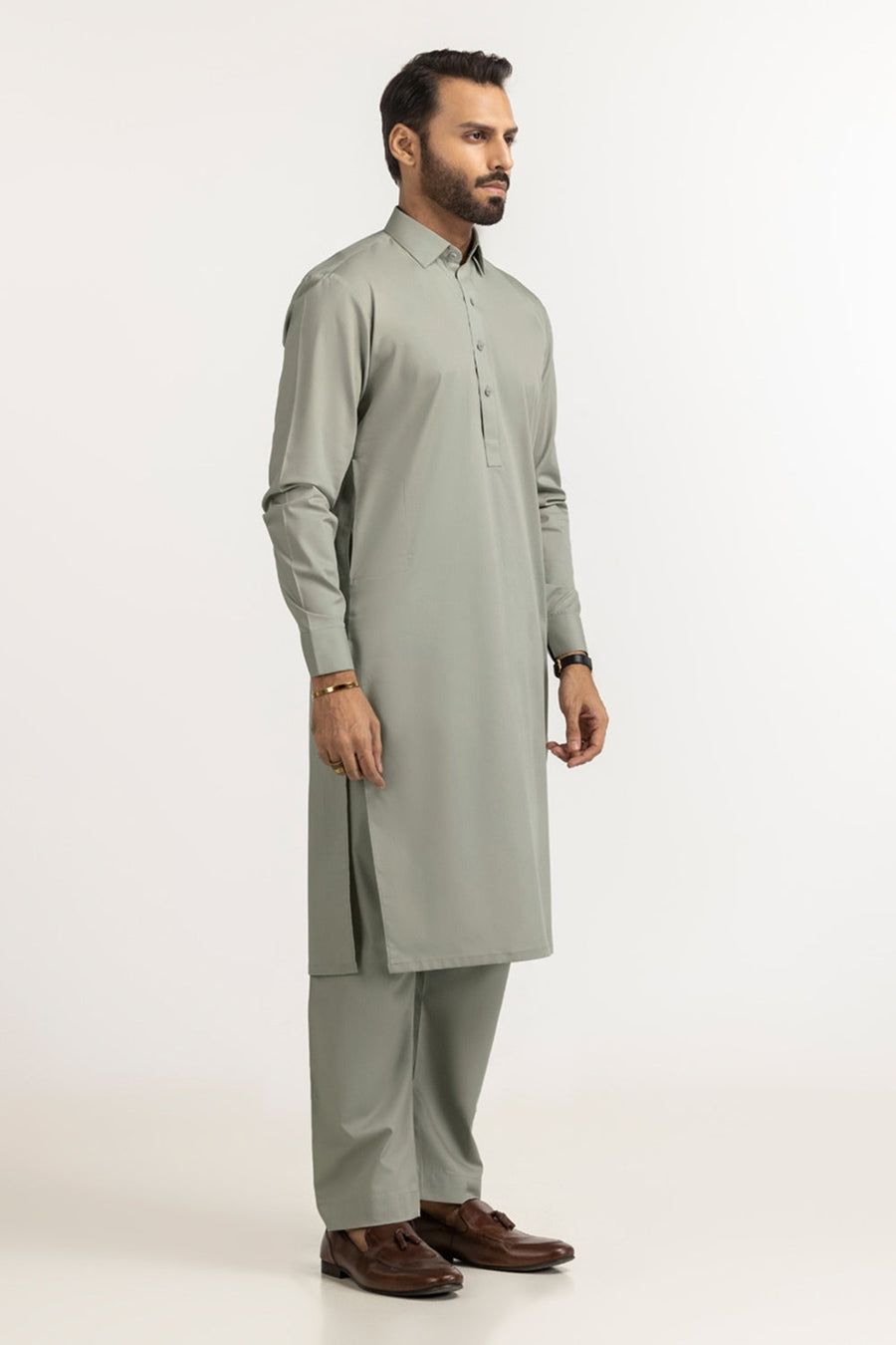 Ivory Cotton 2-Piece Men's Salwar Kameez | Relaxed Fit