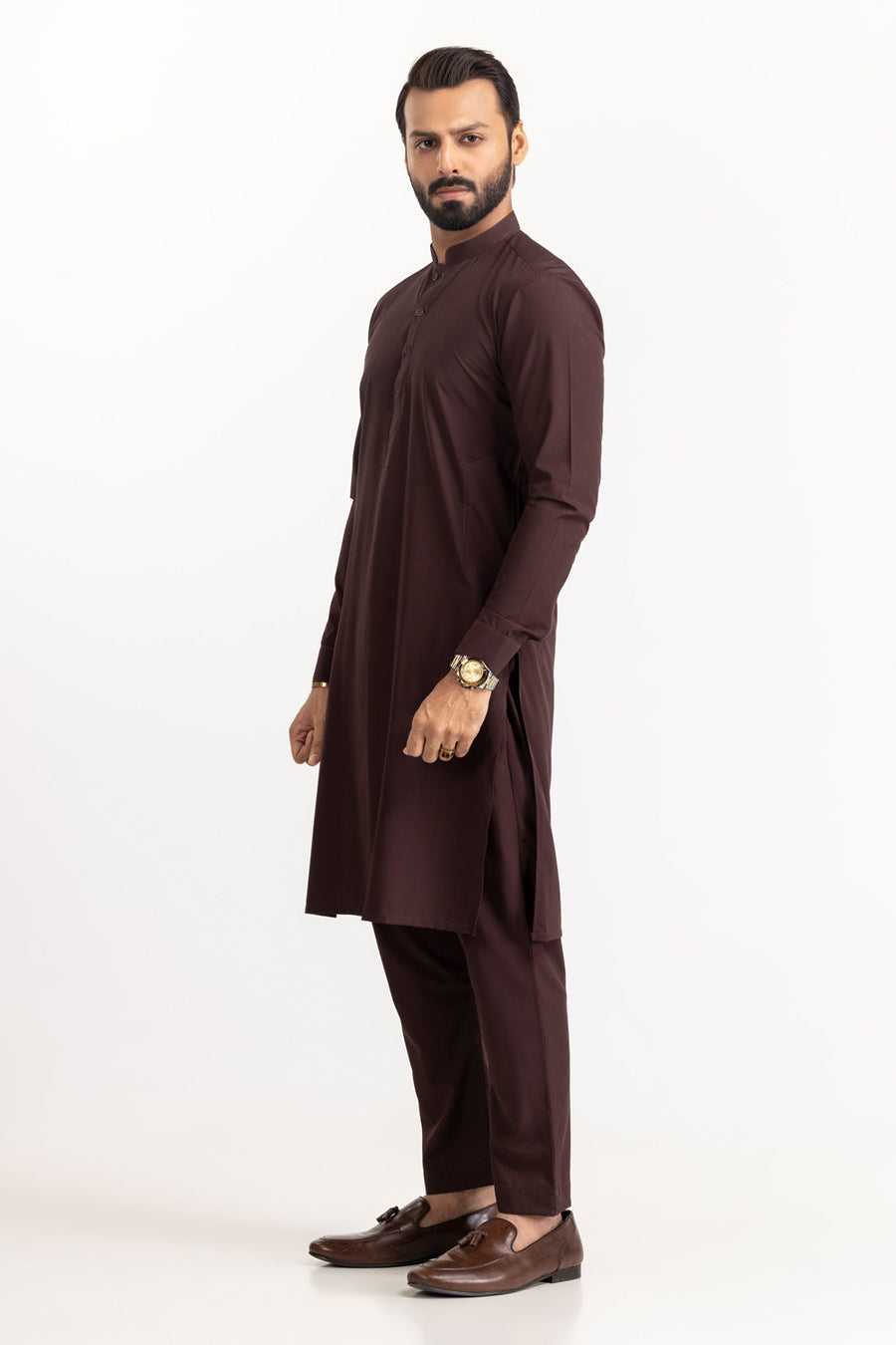 Ivory Cotton 2-Piece Men's Salwar Kameez | Relaxed Fit