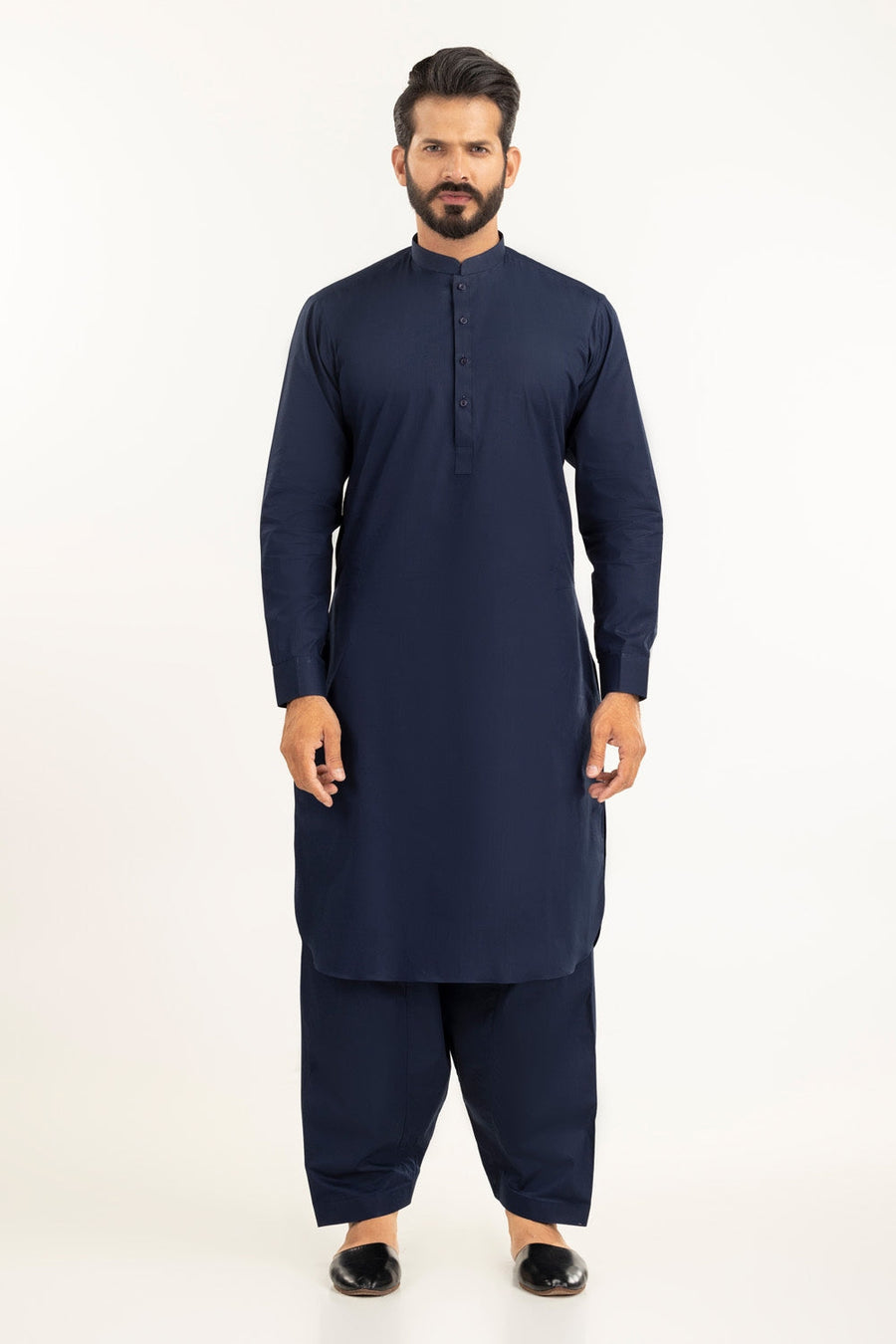 Ivory Cotton 2-Piece Men's Salwar Kameez | Relaxed Fit