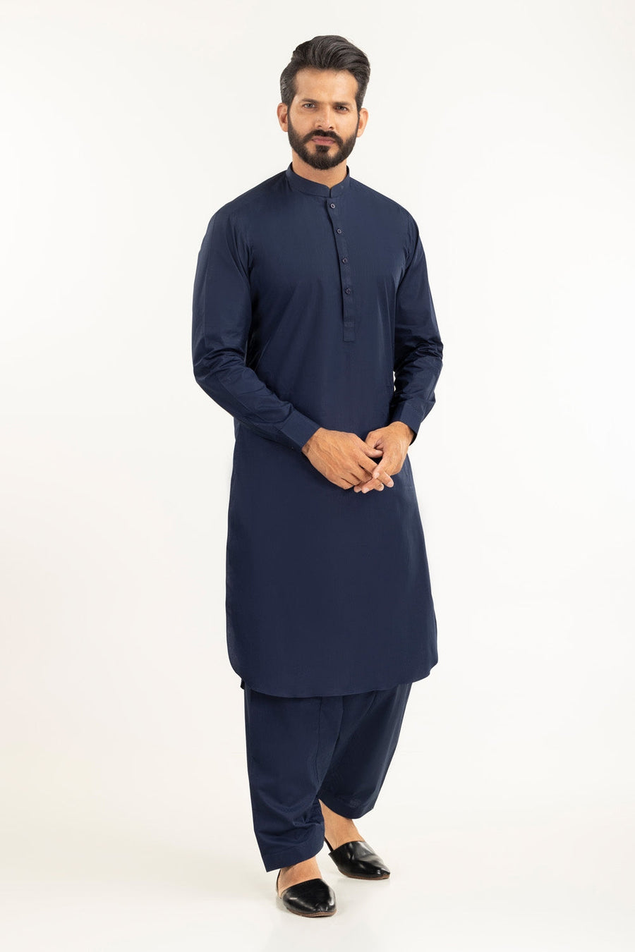 Ivory Cotton 2-Piece Men's Salwar Kameez | Relaxed Fit