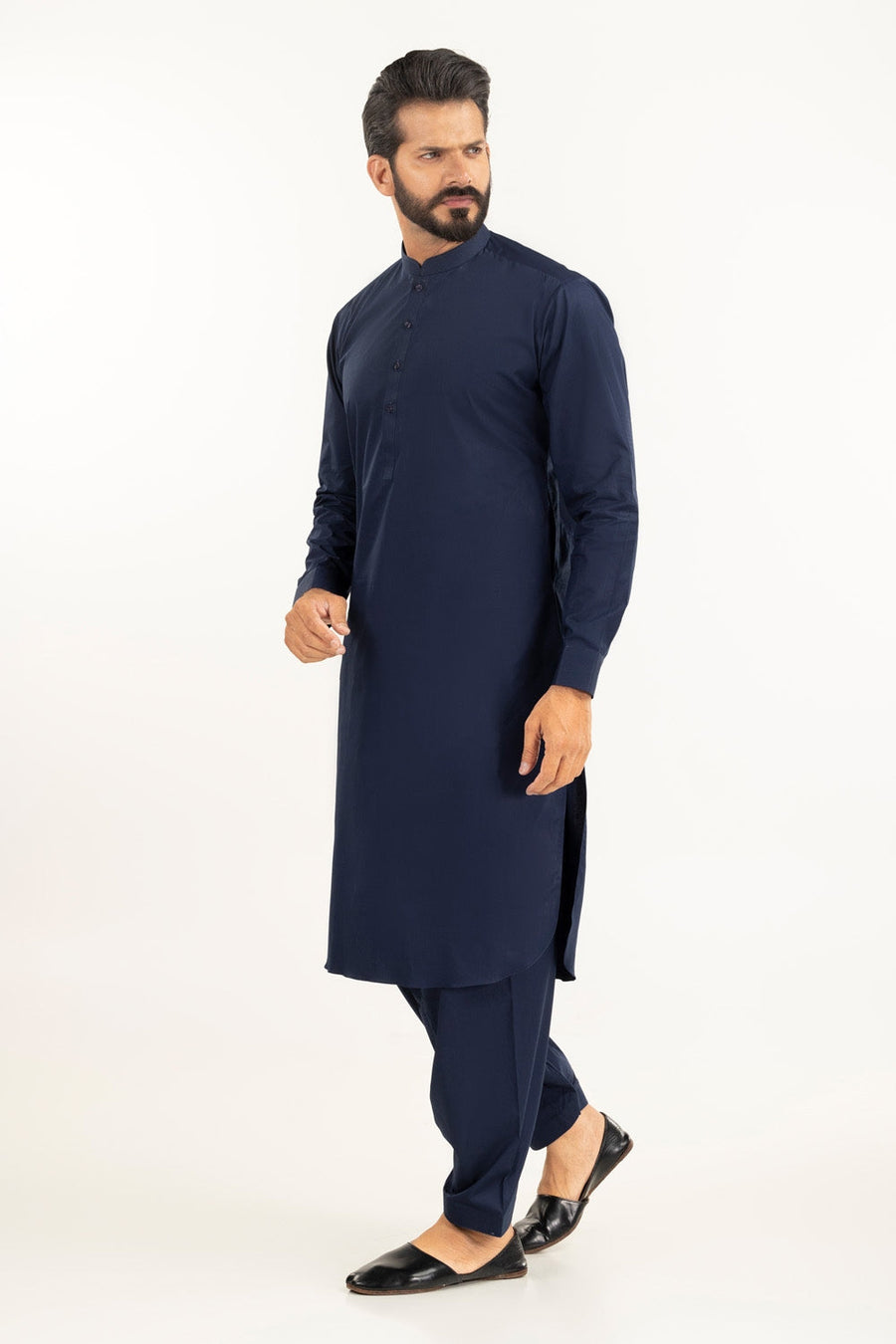Ivory Cotton 2-Piece Men's Salwar Kameez | Relaxed Fit