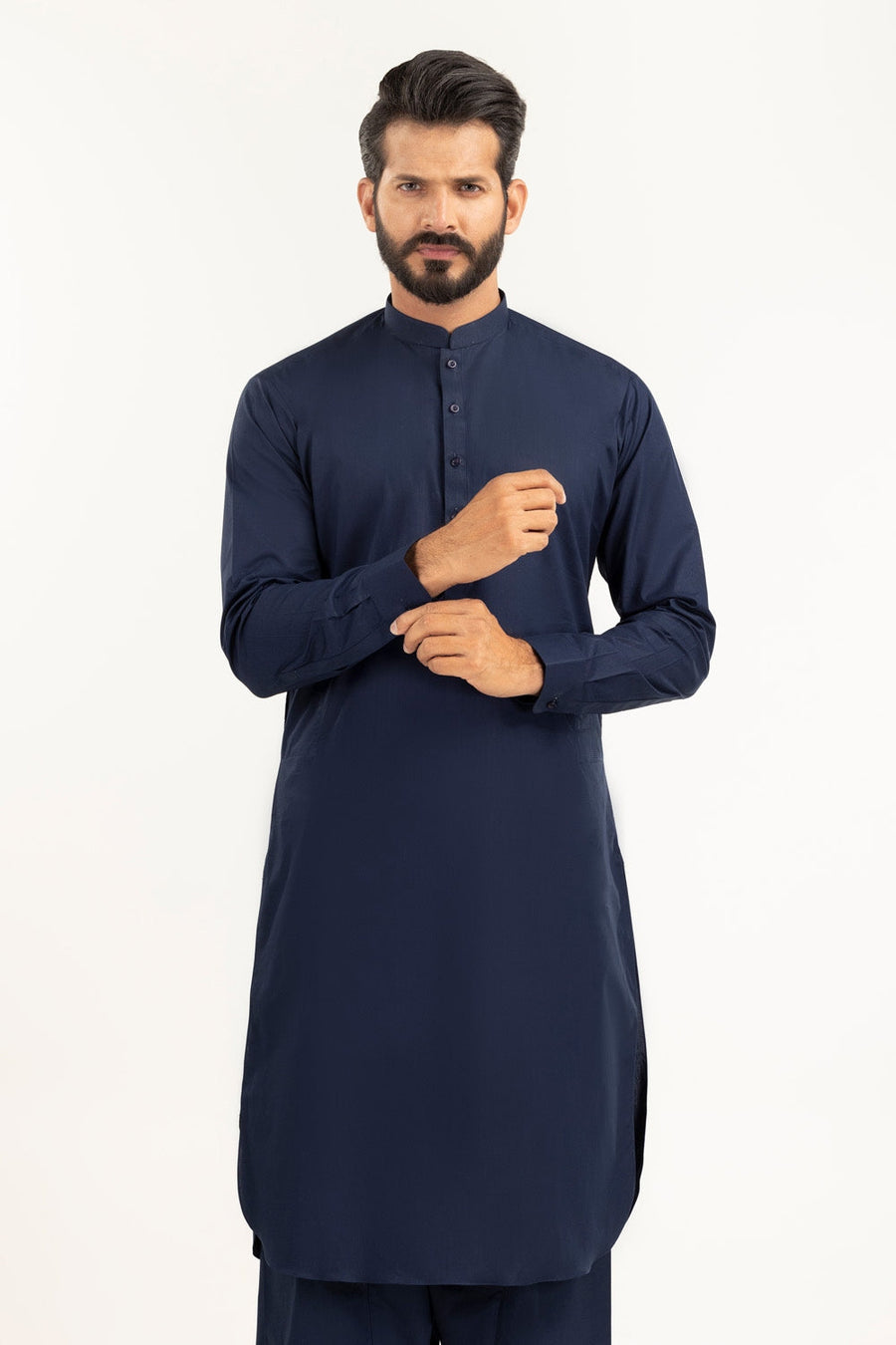 Ivory Cotton 2-Piece Men's Salwar Kameez | Relaxed Fit