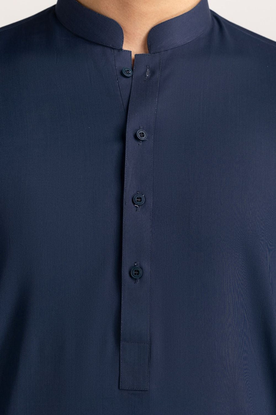 Ivory Mulberry Silk Blend 2-Piece Kurta | Minimalist Collar