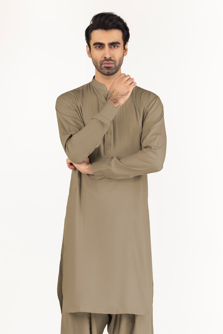 Off-White Cotton 2-Piece Men's Kurta | Classic Collar