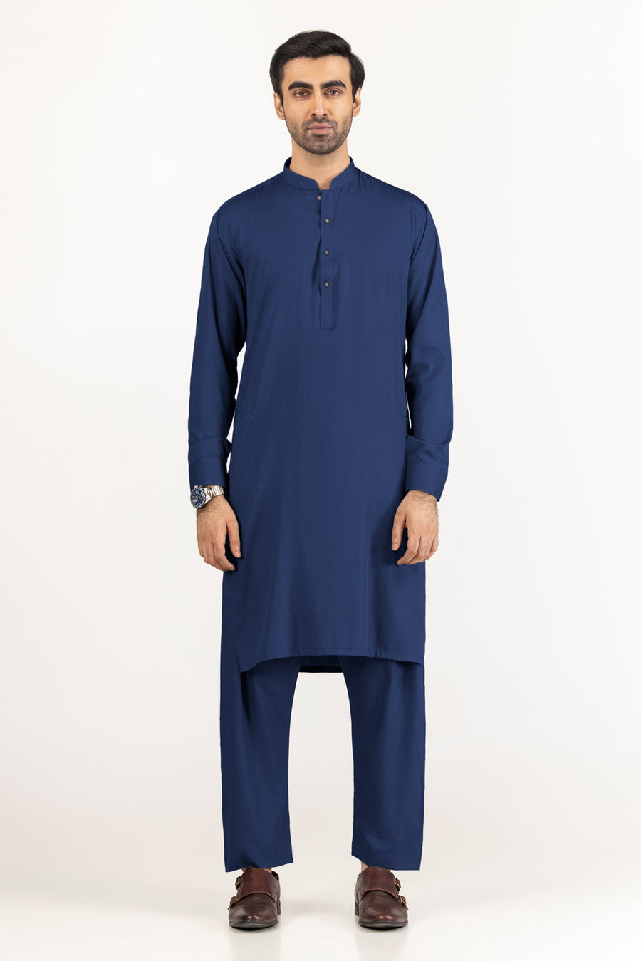 Off-White Cotton 2-Piece Men's Kurta | Classic Collar