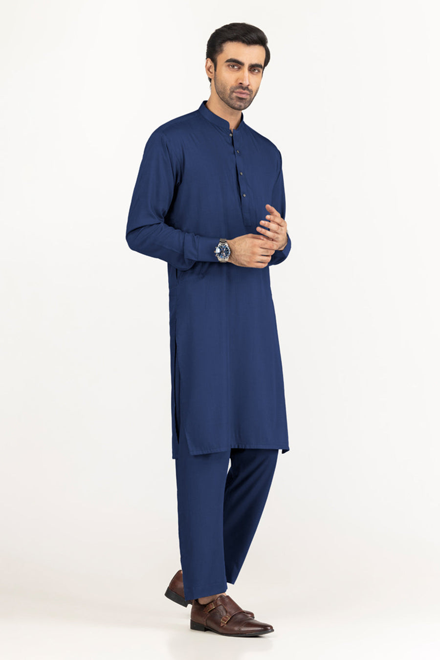 Off-White Cotton 2-Piece Men's Kurta | Classic Collar
