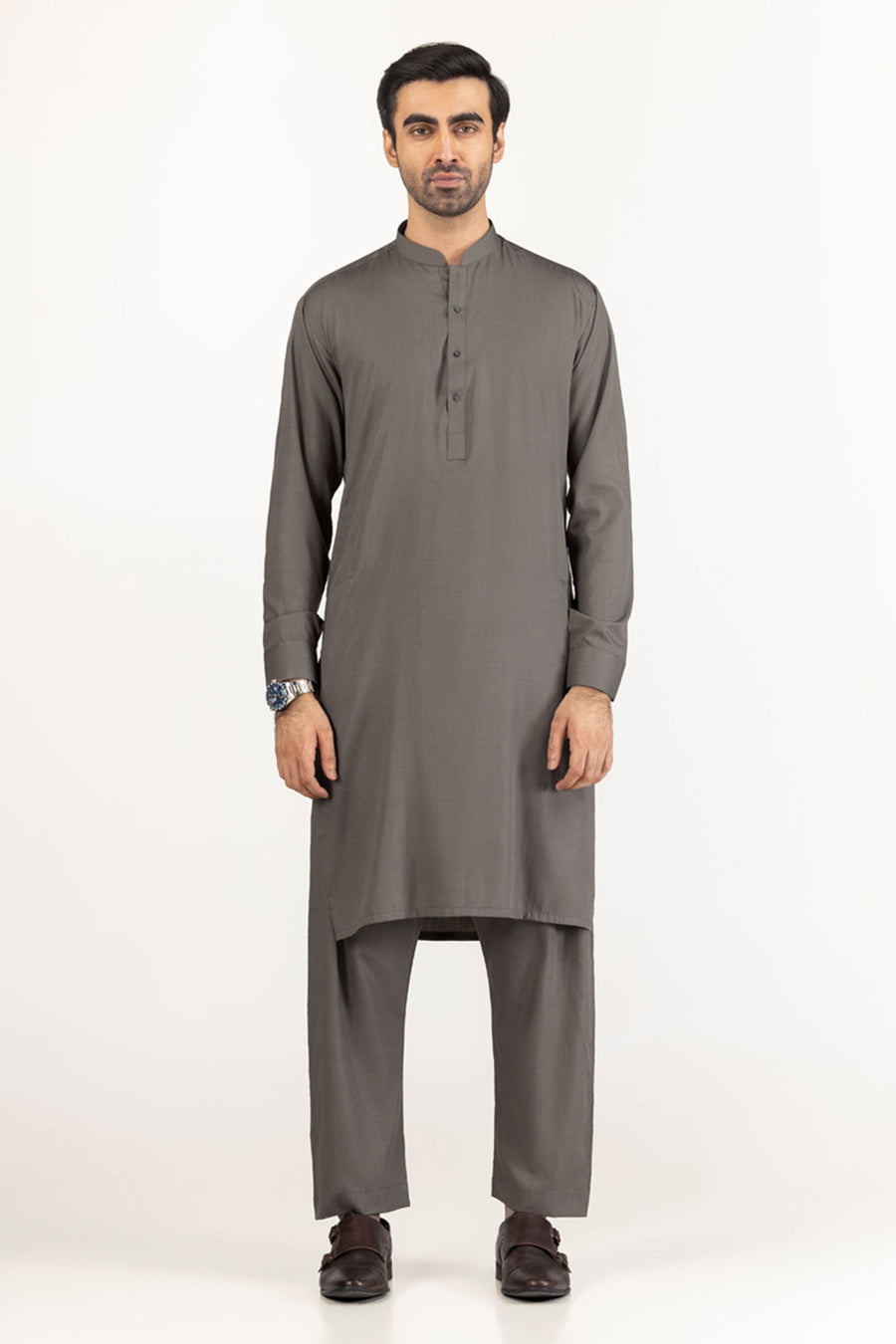 Off-White Cotton 2-Piece Men's Kurta | Classic Collar