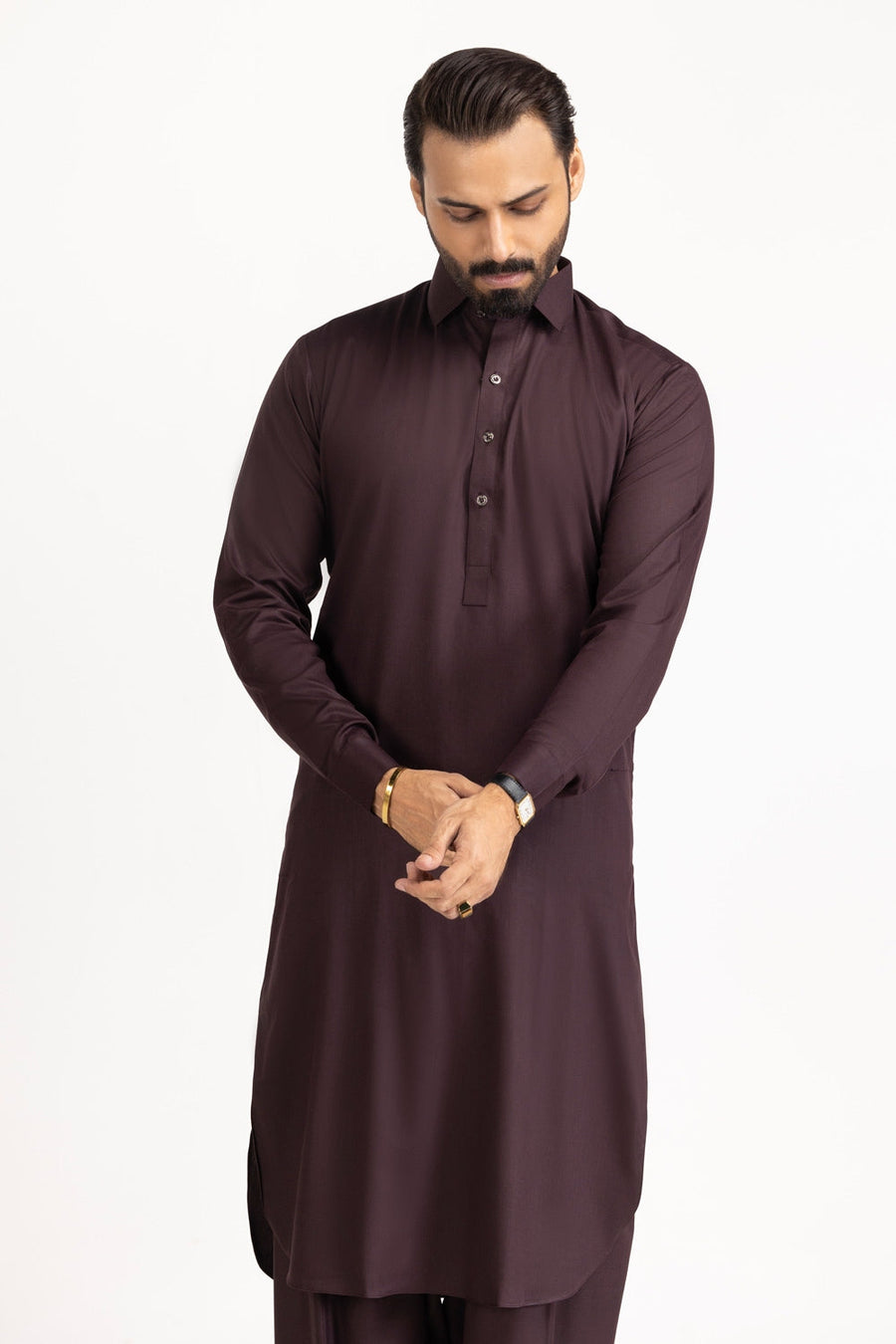 Ivory Cotton 2-Piece Kurta Set | Mandarin Collar