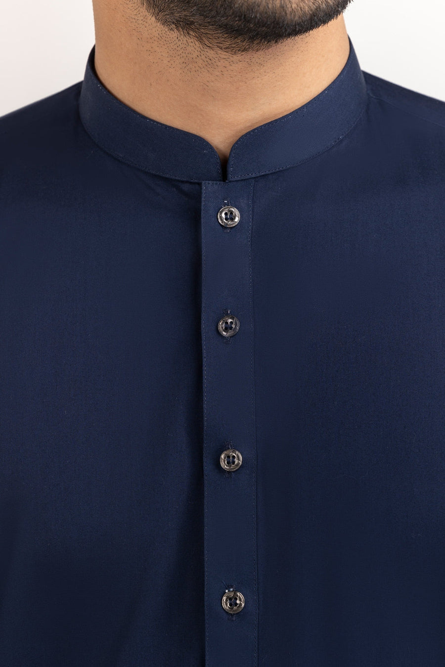 Ivory Cotton 2-Piece Kurta Set | Mandarin Collar