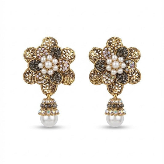 Pearl Petal Mini Jhumkas - Pehnaawaa