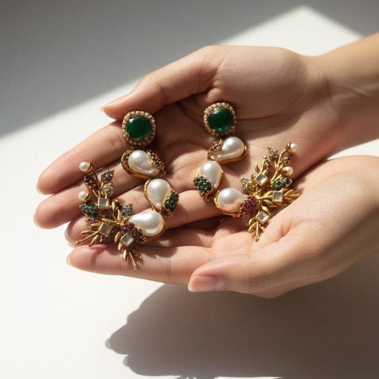 Pearl Shimmer Dangles - Pehnaawaa