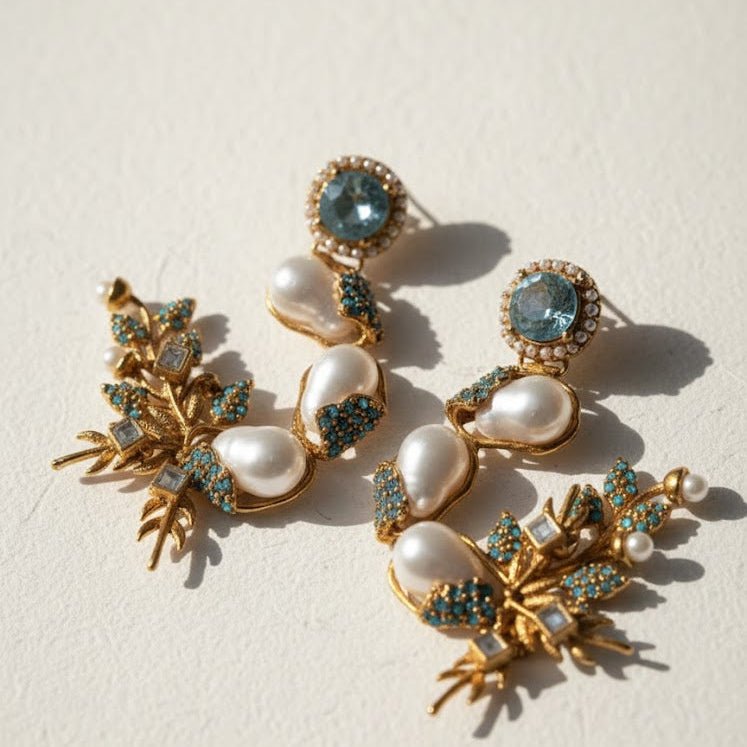 Pearl Shimmer Dangles - Pehnaawaa