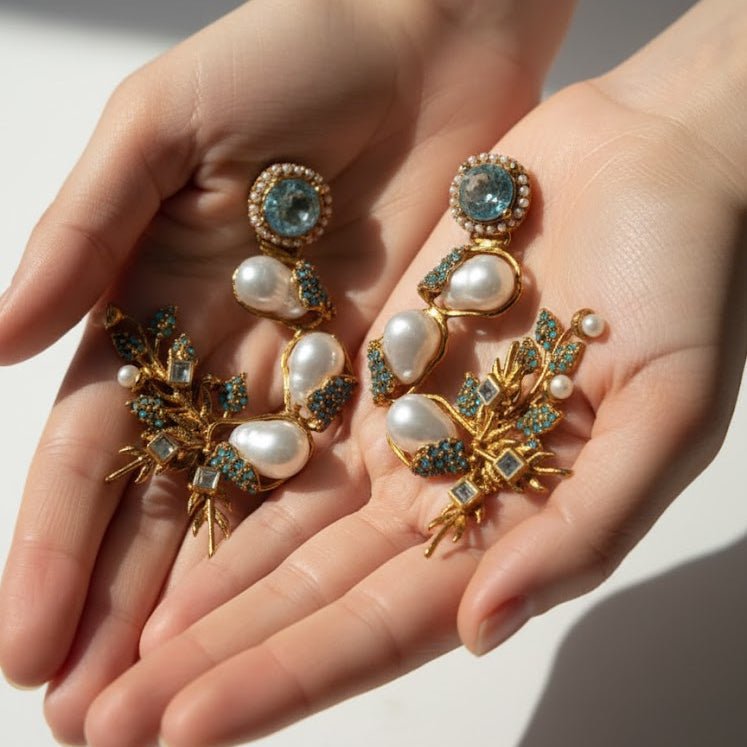 Pearl Shimmer Dangles - Pehnaawaa