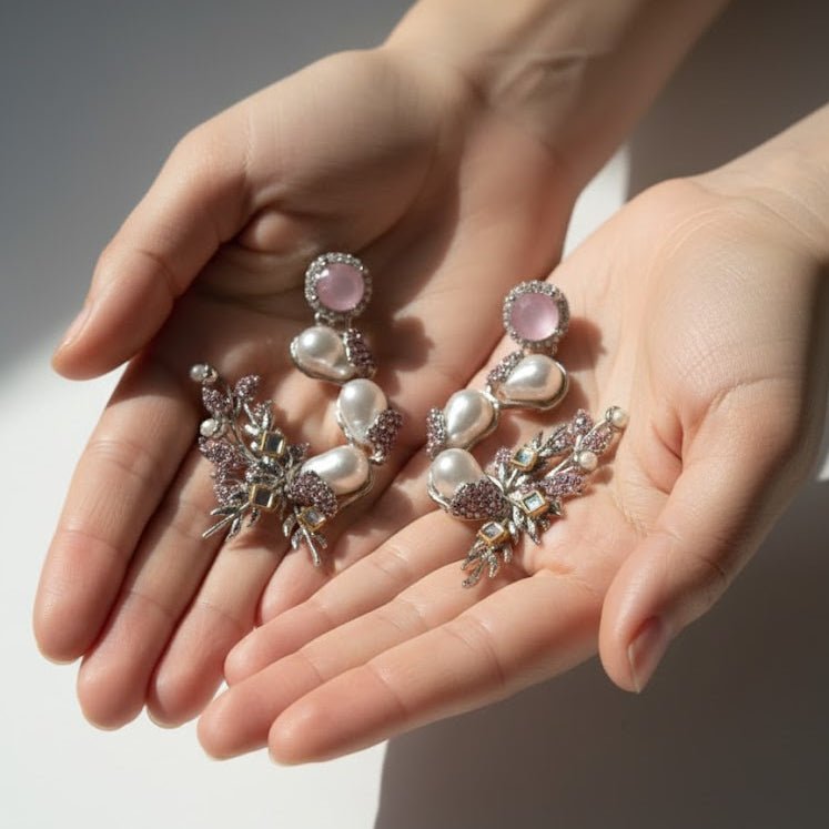 Pearl Shimmer Dangles - Pehnaawaa
