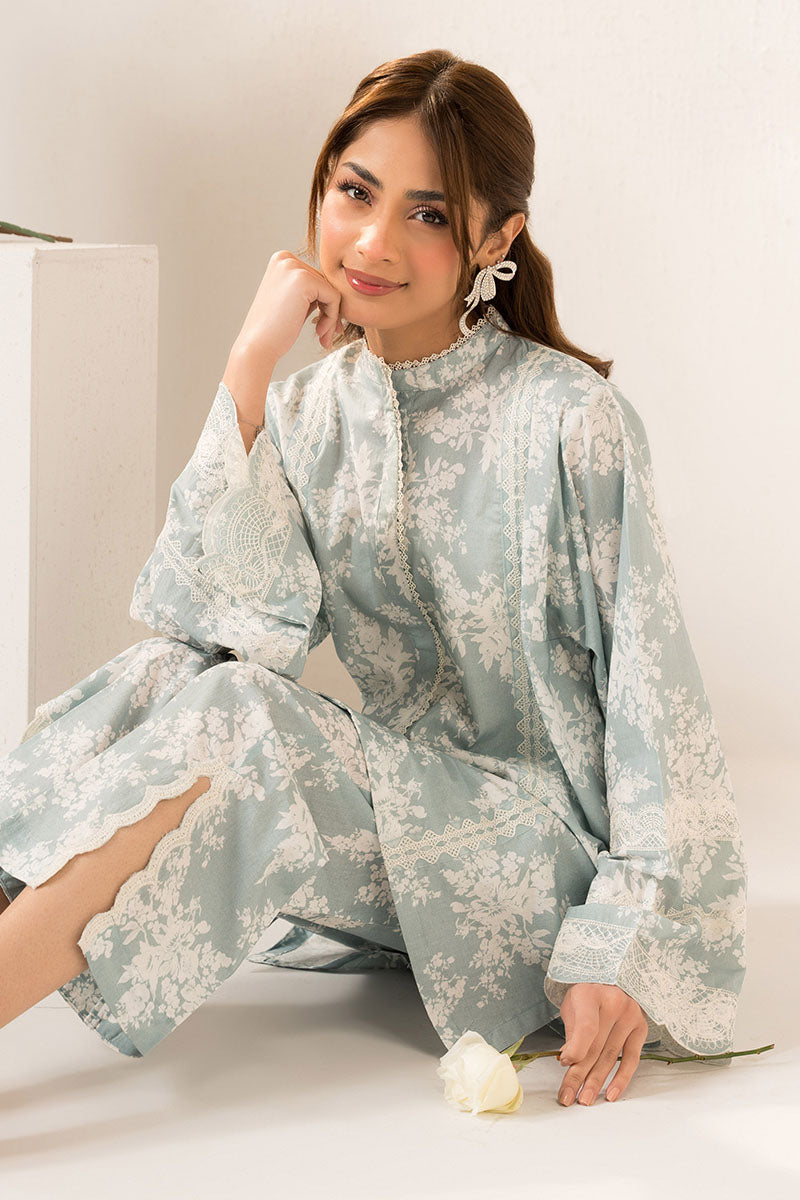 AQUATIC MAZE -2 PC (SHIRT & TROUSER) - Pehnaawaa