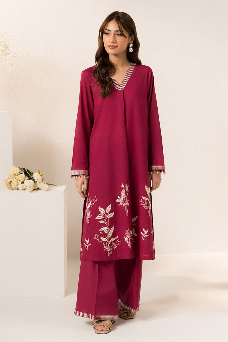 CERISE GLOW -2 PC (SHIRT & TROUSER) - Pehnaawaa