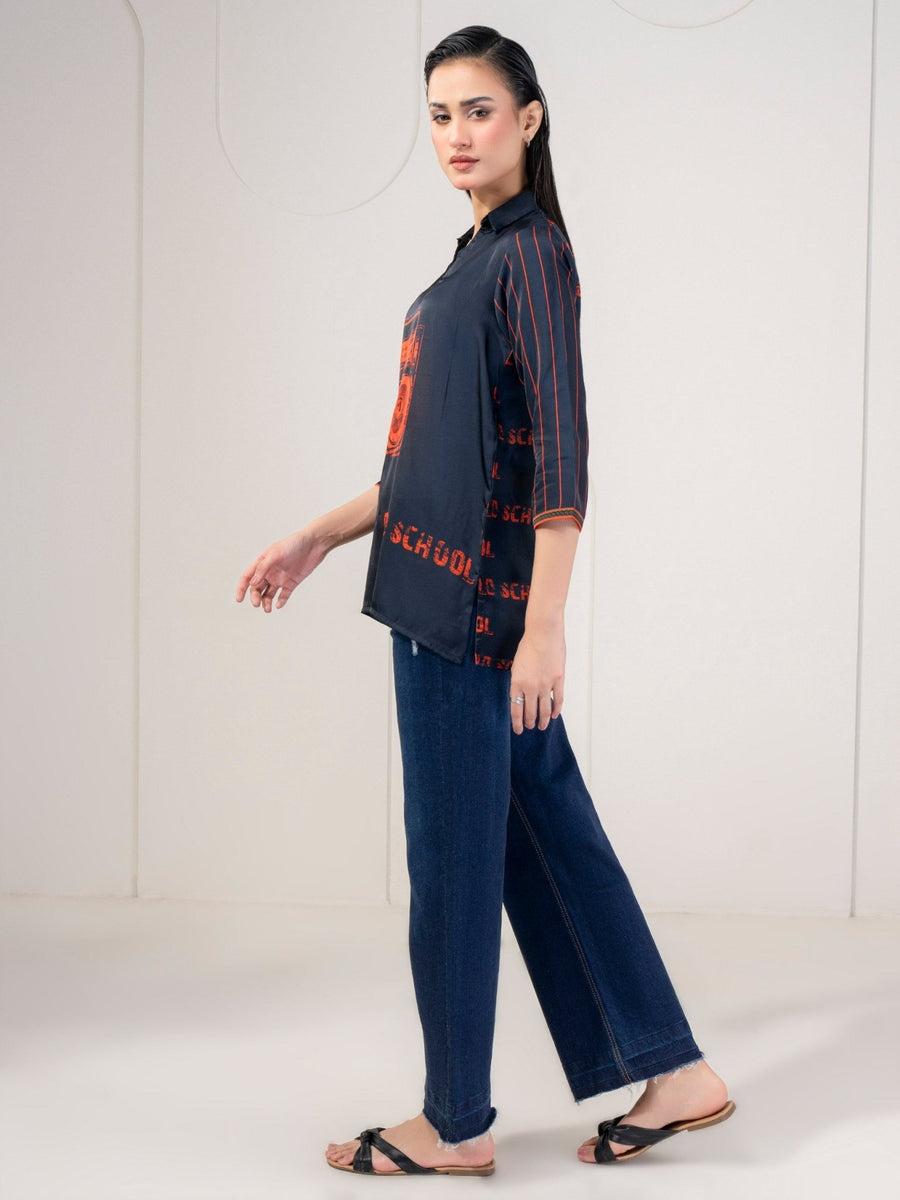 Printed Silk Top - Pehnaawaa
