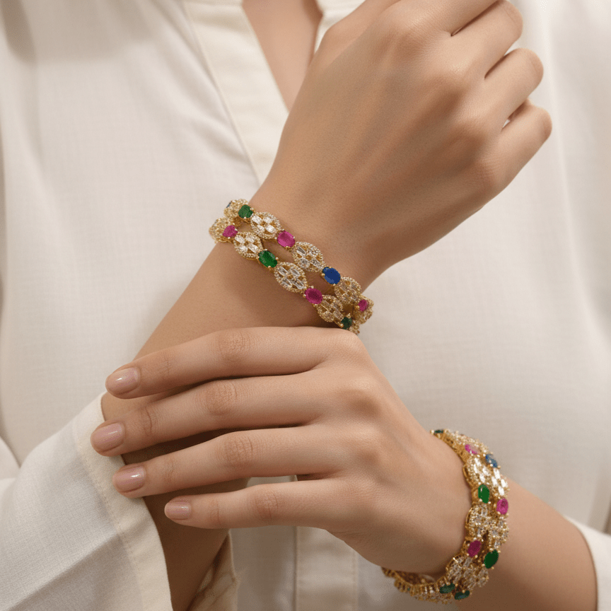 Radiance Bangles Pair - Pehnaawaa