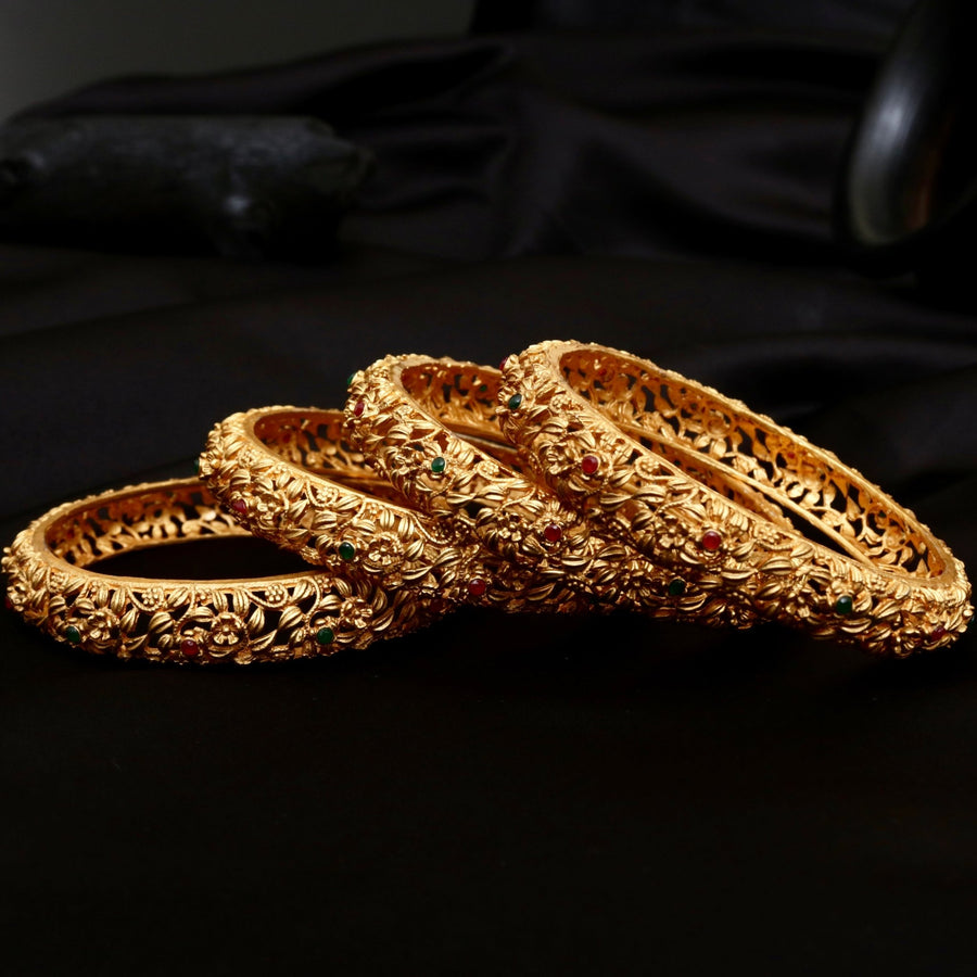 Rajwari Bangles 02 Four Piece Set - Pehnaawaa
