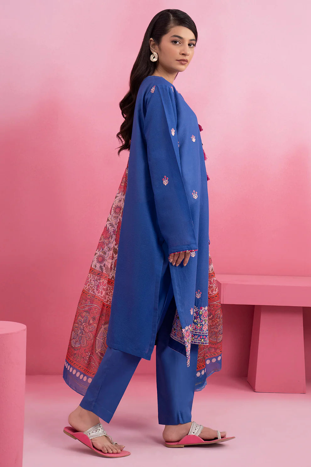 Embroidered Kurta Dupatta Trouser - 1492
