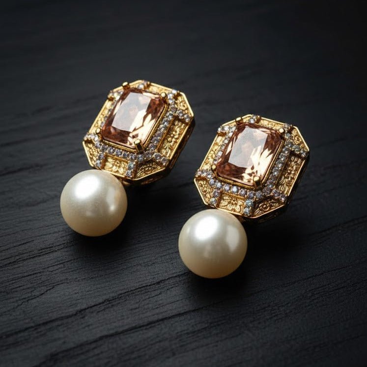 Sadaf Glow Studs - Pehnaawaa