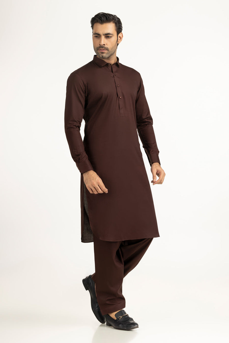 Ivory Cotton 2-Piece Kurta Set | Collared Polo-Style