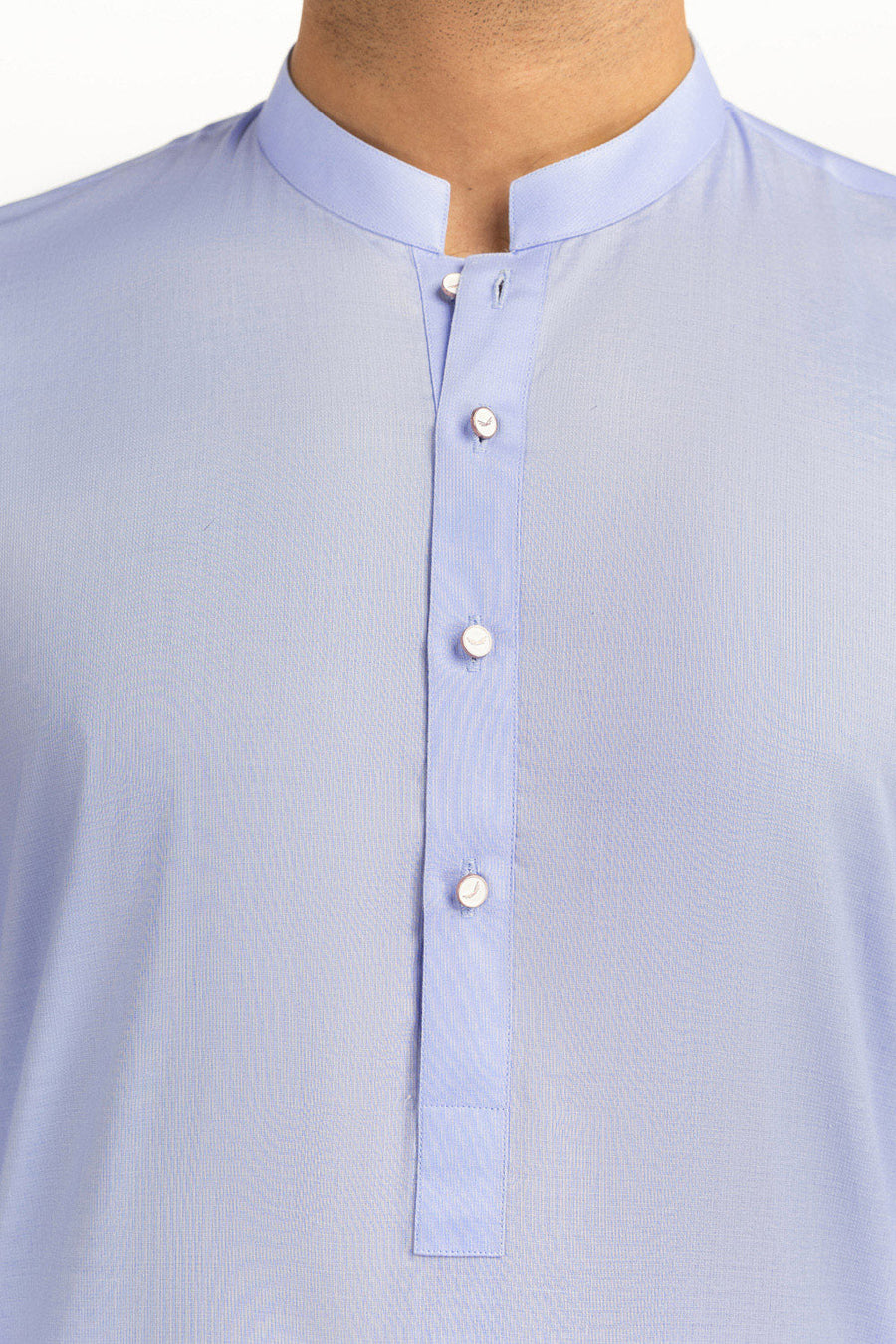 Ivory Cotton 2-Piece Kurta Set | Collared Polo-Style