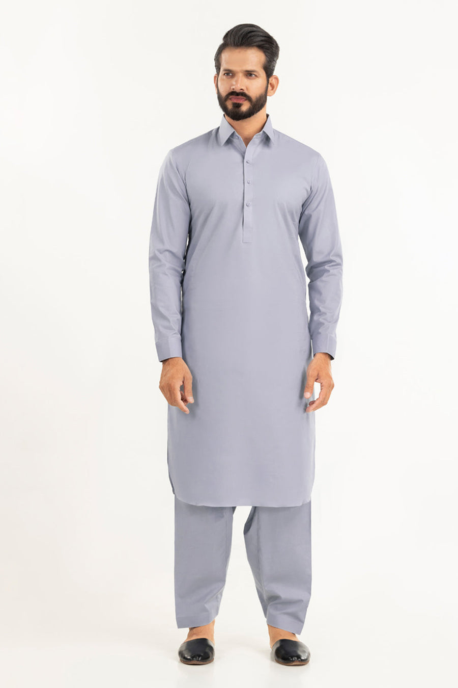 Ivory Cotton 2-Piece Kurta Set | Mandarin Collar
