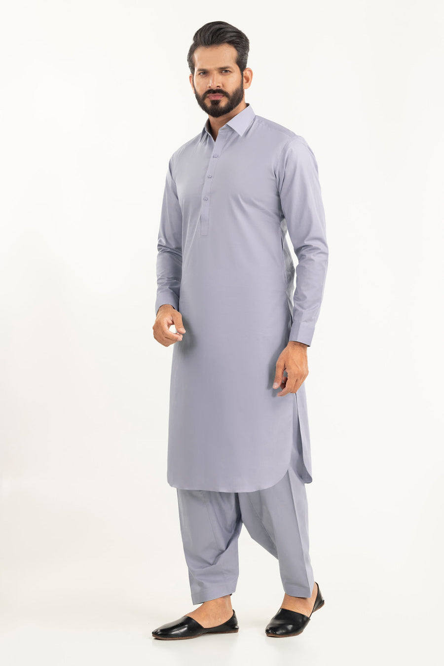 Ivory Cotton 2-Piece Kurta Set | Mandarin Collar