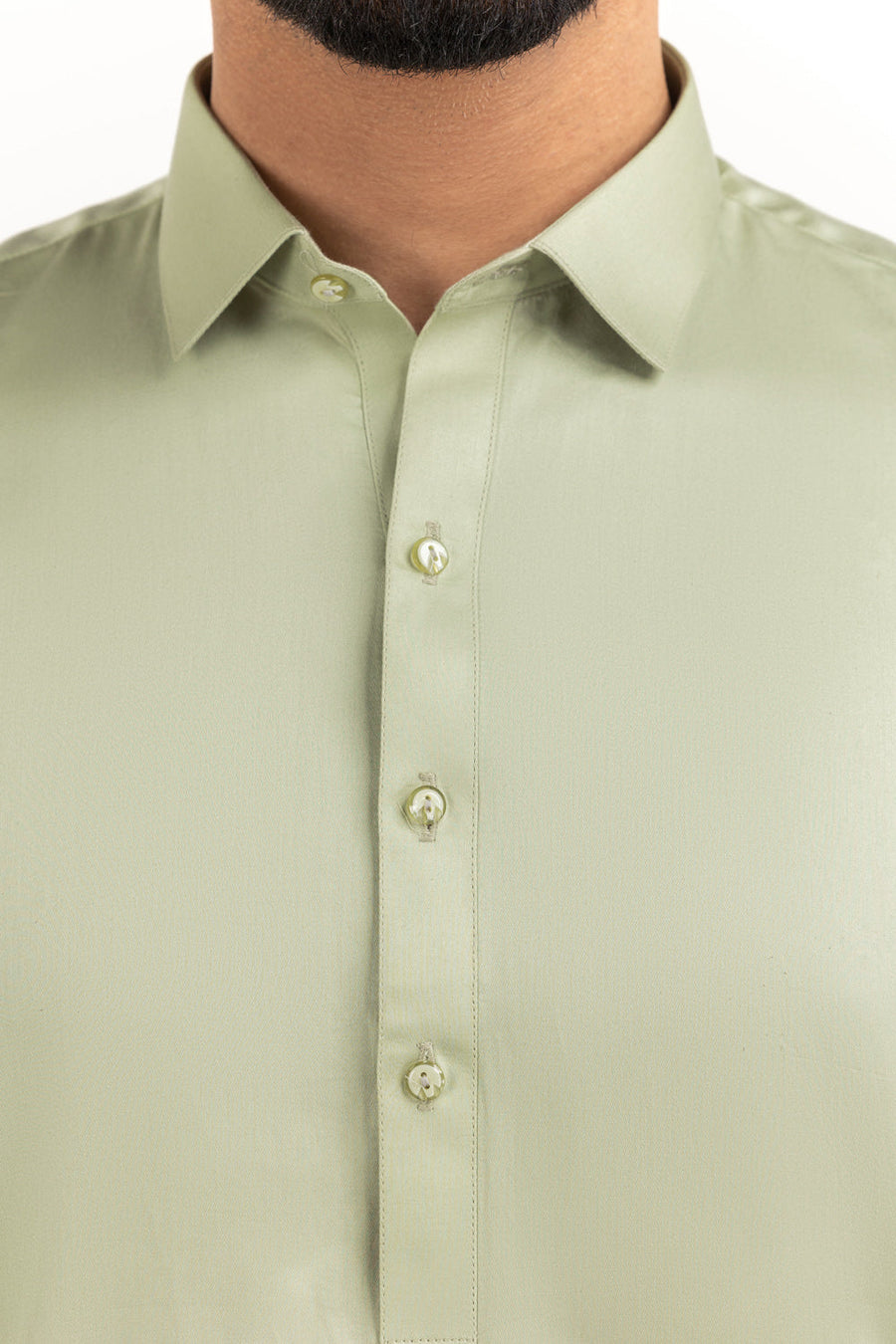 Ivory Cotton 2-Piece Kurta Set | Mandarin Collar