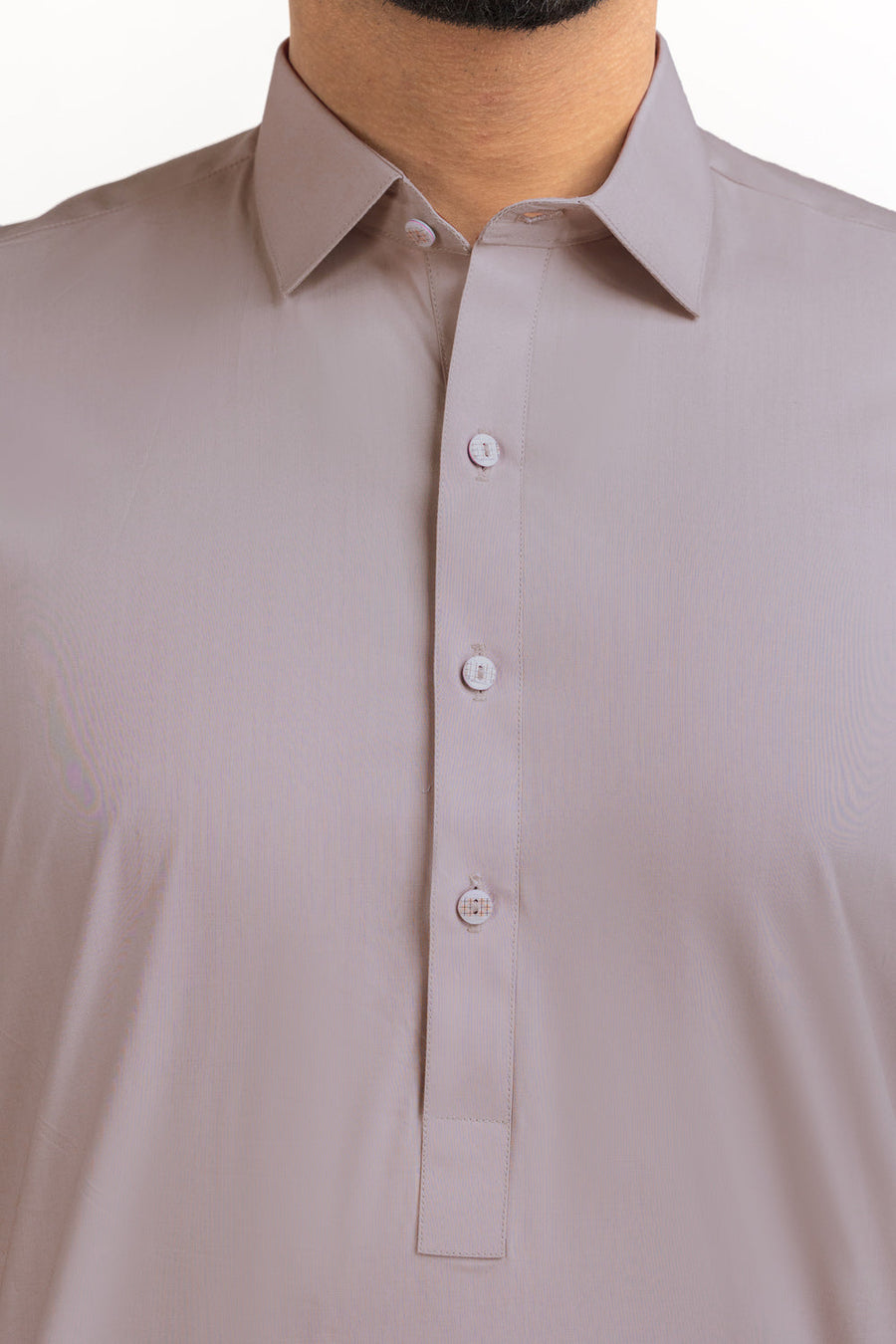 Ivory Cotton 2-Piece Kurta Set | Mandarin Collar