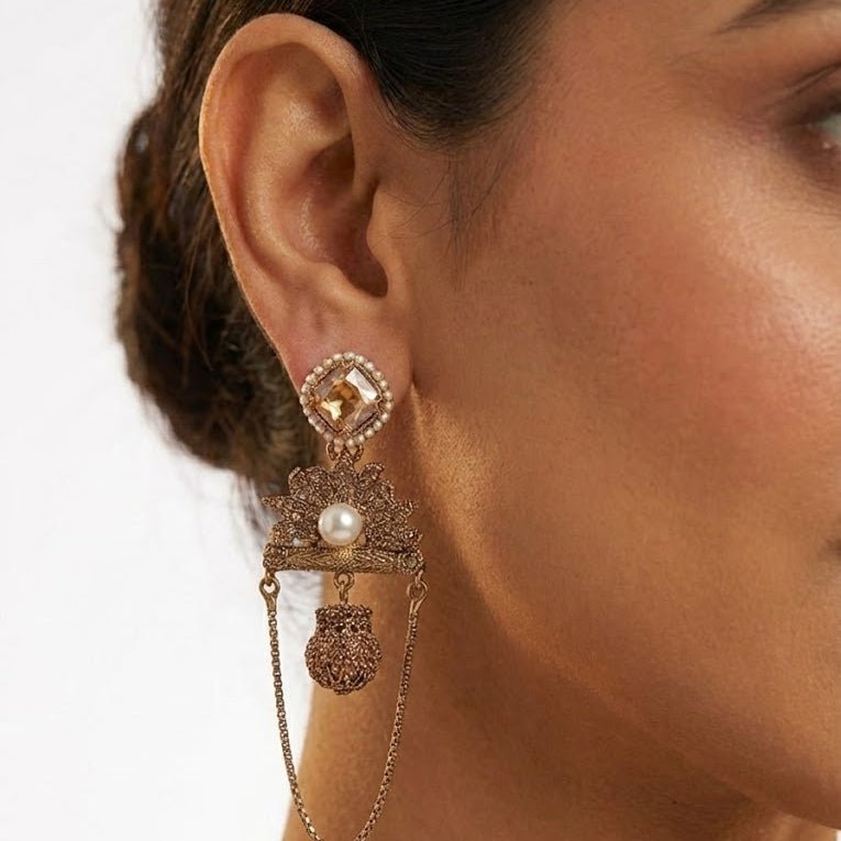 Shahi Noor Chain Earrings - Pehnaawaa
