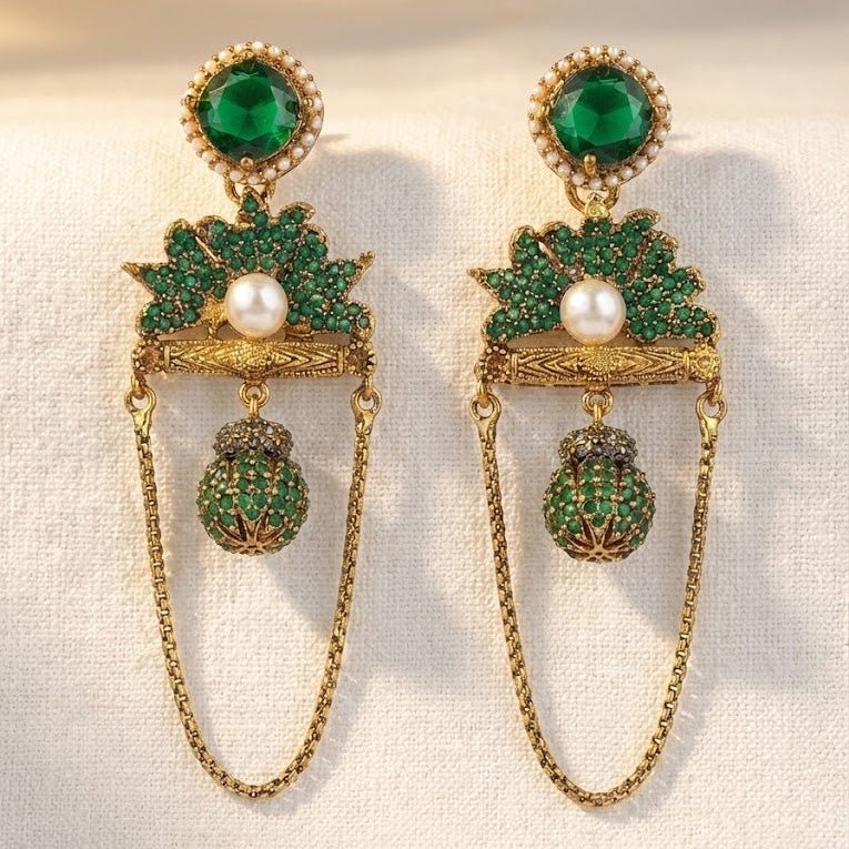 Shahi Noor Chain Earrings - Pehnaawaa