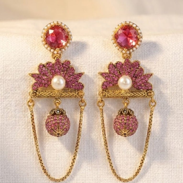 Shahi Noor Chain Earrings - Pehnaawaa