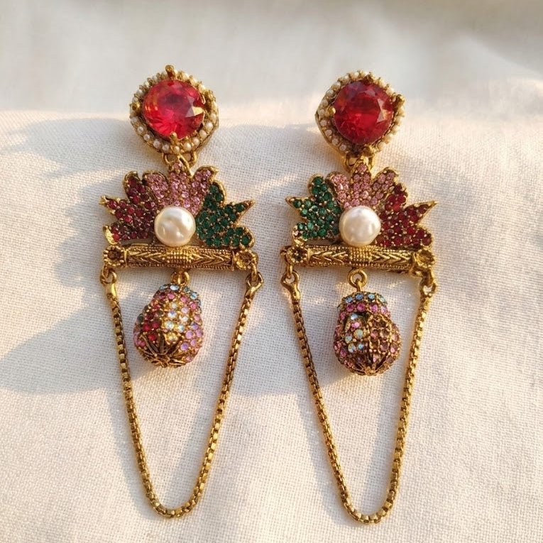 Shahi Noor Chain Earrings - Pehnaawaa