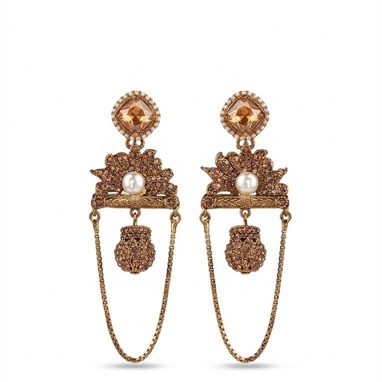 Shahi Noor Chain Earrings - Pehnaawaa
