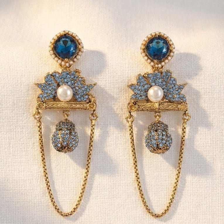 Shahi Noor Chain Earrings - Pehnaawaa