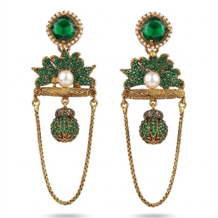 Shahi Noor Chain Earrings - Pehnaawaa