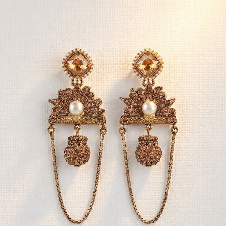 Shahi Noor Chain Earrings - Pehnaawaa