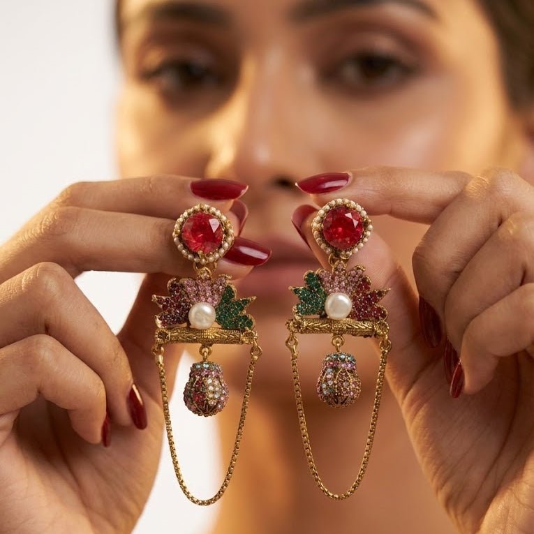 Shahi Noor Chain Earrings - Pehnaawaa