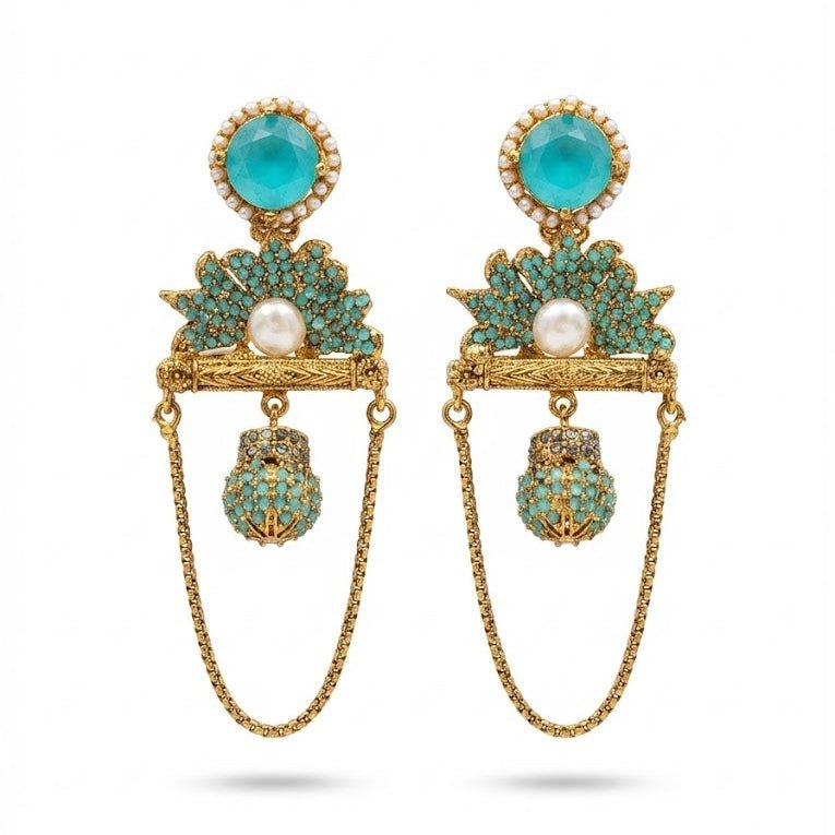 Shahi Noor Chain Earrings - Pehnaawaa