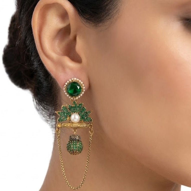 Shahi Noor Chain Earrings - Pehnaawaa