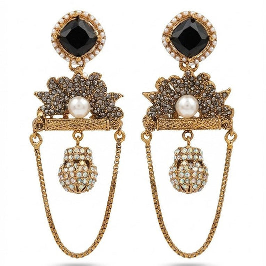 Shahi Noor Chain Earrings - Pehnaawaa