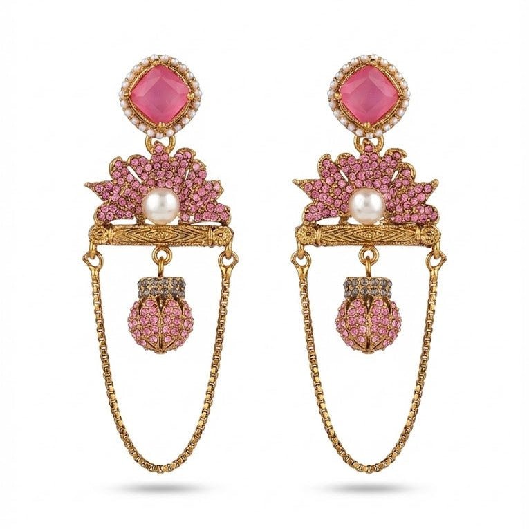 Shahi Noor Chain Earrings - Pehnaawaa