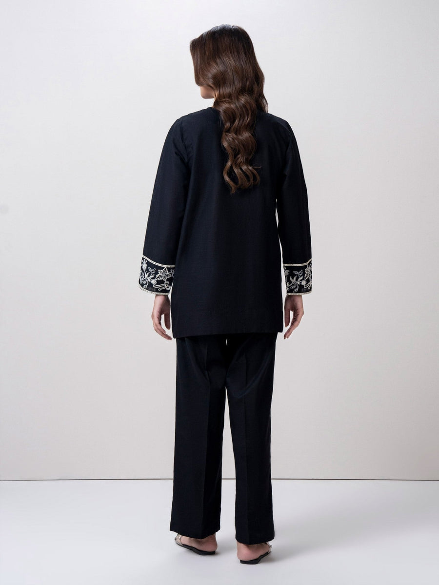 Slub Khaddar Co - ord - Embroidered - Pehnaawaa