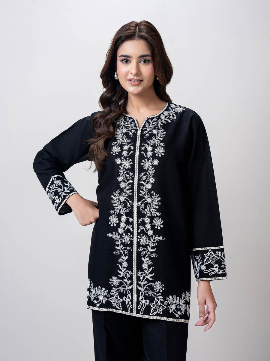 Slub Khaddar Co - ord - Embroidered - Pehnaawaa